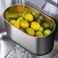 thumbnail image 3 of Stainless Steel Sink Drain Strainer Basket  Multifunctional Hanging Sink Strainer Colander Drain Basket for Filter Kitchen Waste and Wash Vegetables Fruits（hanging）, 3 of 10