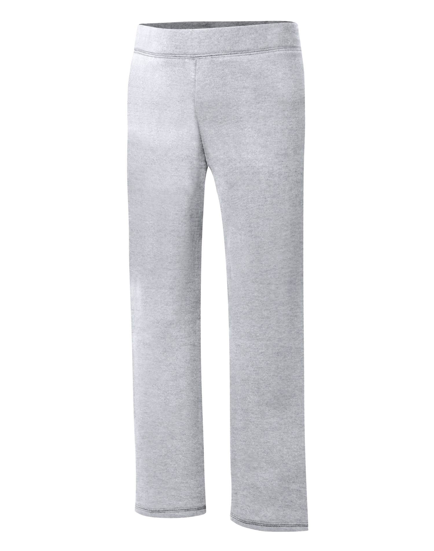 Hanes Girls` ComfortSoft EcoSmart Open Leg Sweatpants, S, Light Steel