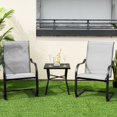 thumbnail image 4 of Costway 2pcs C-Spring Motion Patio Dining Chairs All Weather Heavy Duty Outdoor Gray, 4 of 8