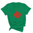 thumbnail image 4 of SDNall T-Shirts d'Été Basiques à Manches Courtes Décontractés pour Femmes, Blouse à Imprimé Feuille d'Érable pour la Fête du Canada, Col Rond, 4 of 9