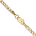 thumbnail image 4 of 14k Yellow Gold 20 Inch 2.5mm Curb Chain Necklace Pendant Charm, 4 of 9