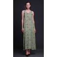 thumbnail image 2 of Bimba Robe Maxi à Bretelles Spaghetti Sans Manches pour Femmes en Rayonne Imprimée d'Oiseaux, Coupe Évasée, Cami - Xxx-Grand, 2 of 5