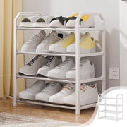 EGNMCR Shoe Rack for Closet Shoe Rack Shoe Rack Organizer Four Tier Shoe Rack Daily Use Bedroom Closet Entryway Bedroom Shoe Rack