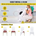thumbnail image 4 of High End Hotel Wedding Banquet Venue Polyester Piece White Chair Cover Elastic Chair Cover, 4 of 6
