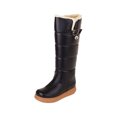 thumbnail image 2 of Bottes en Coton Chaudes avec Boucle Semelle Épaisse Bout Rond Bottes Hautes pour Femmes, 2 of 4