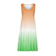 thumbnail image 5 of AherBiu Robe de Plage Grande Taille pour Femmes, Robe d'Été à Dégradé de Couleurs, Froncée, à Volants, Fluide, Midi, Style Camisole, 5 of 5