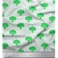 thumbnail image 1 of Soimoi Green polyester Crepe Fabric Artistic Floral & Scale Geometric Decor Fabric Printed Yard 42 Inch Wide, 1 of 1