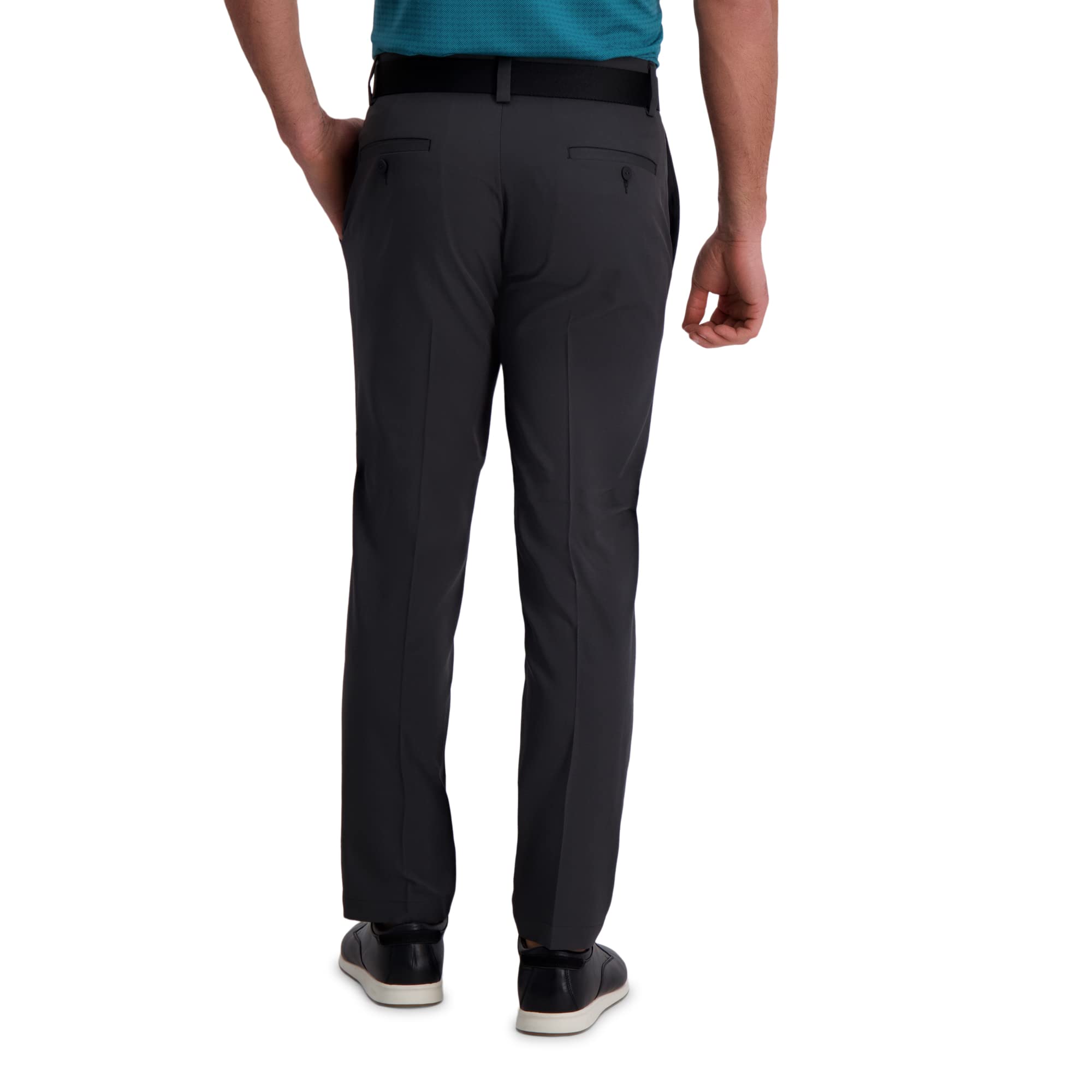Haggar Pantalon pour Homme Cool Right Performance Flex Uni Coupe Droite devant Plat