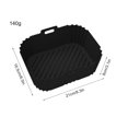 thumbnail image 2 of Dvkptbk Silicone Air Fryer Liners Reusable, 6.5x8.3 Inch Airfryer Liners Square Easy Cleaning Air Fryer Silicone Basket Air Fryer Accessories for Baking Cooking, 2 of 4