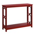 thumbnail image 2 of Convenience Concepts Omega Console Table in Cranberry Red Wood Finish, 2 of 6