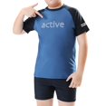 thumbnail image 3 of Maillot de Bain pour Enfants, Imprimé Mignon, Manches Courtes, Maillots 2 Pcs, Ensemble de Bain pour Tout-Petit Garçon, Maillots de Bain pour Garçons, Tenues pour Garçons, 3 of 9