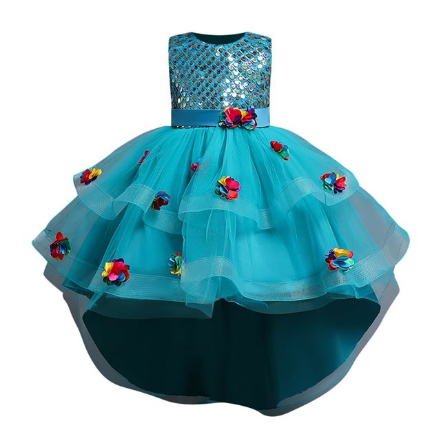 Robes de Princesse pour Filles Robes de Vacances Robe pour Enfants Fille Manches Longues Robe de Princesse Longue Cadeau pour Halloween Noël