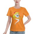 thumbnail image 1 of T-Shirt Basique à Manches Courtes pour Femmes Sailor Moon Aino Minako, 1 of 1