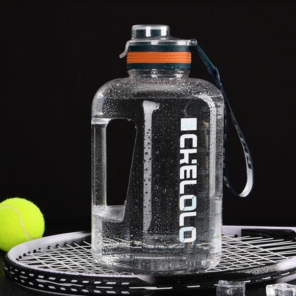 2.2 Liter Water Bottles - Half Gallon Water Bottle - Ideal for Gym, Big Water Jug, Reusable Sports Bottle with Measurements Marked Drink Container (2.2L 74oz Blue Water Jugs)