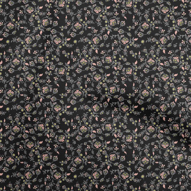 oneOone Silk Tabby Black Fabric Asian Block Print Sewing Craft Projects Fabric Prints By Yard 42 Inch Wide