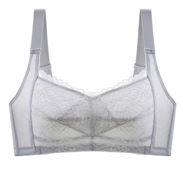Timegard Plus Size Bras for Women No Underwire Lace Lightweight Full Coverage Comfort Daily Bralette