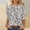 Multicolour, variant on Jacenvly Women Tops Clearance Women's Ladies' 3/4 Sleeve Flowers Printed Round Neck Long Sleeve Round Neck Top/Shirt Womens Tops Clearance
