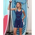 thumbnail image 2 of Beautyin Women's Athletic Boyleg One Piece Swimsuits with Pockets Racerback Modest Bathing Suit, 2 of 7