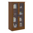 thumbnail image 3 of Quinton Bibliothèque Point avec portes en verre, Brown Oak, 3 of 6
