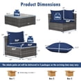 thumbnail image 2 of Gymax 7PCS Patio Rattan Sectional Sofa Set Outdoor Furniture Set w/ Navy Cushions, 2 of 10