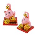 thumbnail image 1 of Solar Powered Arm Waving Fortune Cat Decoration, Vibrant Colors, Energy Saving, Durable Material, For Desks Car Dashboards, 1 of 8