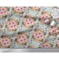 thumbnail image 2 of Soimoi Modal Satin Fabric Floral,Hummingbird & Squirrel Animal Decor Fabric Printed Yard 42 Inch Wide, 2 of 4