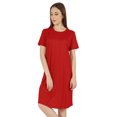 thumbnail image 4 of Inkmeso Robe T-Shirt d'Été Décontractée Unie pour Femmes, Coupe Ample, Tunique à Manches Courtes, Robe de Nuit, 4 of 7