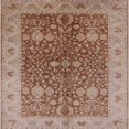thumbnail image 1 of Ahgly Tapis d'Intérieur Carré Mid-Century Moderne Châtaigne Rouge Oriental, 7 Pieds Carré, 1 of 6