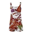 thumbnail image 4 of Pisexur Femmes Casual Grande Taille Combinaison Summer Floral Manches Romper Sangle Spaghetti Réglable en Vrac Short Extensible une Pièce Combinaisons avec Poches S-3XL, 4 of 5