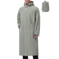 thumbnail image 1 of Pitauce Ponchos de Pluie Longs à Capuche pour Hommes, Fermeture Éclair Complète, Imperméables, Vestes de Pluie Compressibles pour Course, Randonnée, Cyclisme, Manteau de Pluie avec Poches, 1 of 9