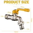 thumbnail image 3 of TIELUTT Garden Faucet 1/2 Inch Brass Double Faucet Outdoor Frost Proof Garden Faucet with 1 X Utility Faucet Outdated Kitchen Commercial Faucet Head Water Faucet for Kitchen Kitchen Faucet Head, 3 of 8