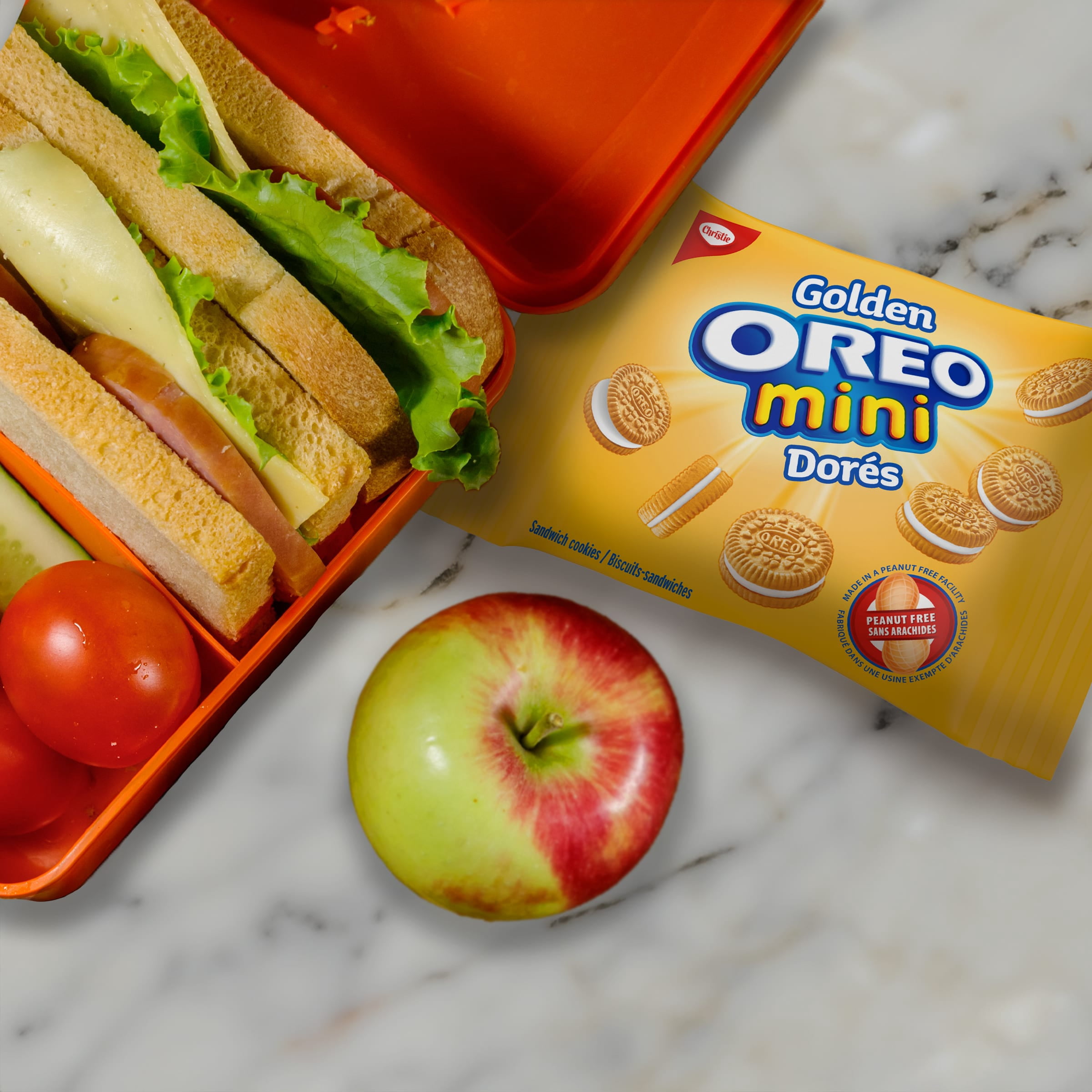 OREO, Mini Golden Cookies, Made in a Peanut-Free Facility, School Snacks