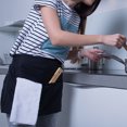 thumbnail image 1 of Agiferg 3 Pockets Waist Apron - Waitresses apron, Kitchen apron, Black apron, 1 of 9