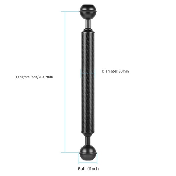Mosiee Diving Action Camera Dual Ball Buoyancy Extension Rod For Underwater Photography