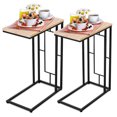 thumbnail image 1 of Costway Ensemble de 2 Plateaux à Café Table d'Appoint de Canapé Bout de Canapé Ottomane Meuble de Pièce Télé, 1 of 10