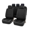thumbnail image 1 of Luzkey PU Leather Car Seat Covers Washable Front Rear Seat Covers Classic Waterproof Protector for Vehicles Suvs Car Accessories Black, 1 of 7