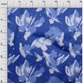 thumbnail image 2 of oneOone Polyester Spandex Medium Blue Fabric Florals Sewing Craft Projects Fabric Prints By Yard 56 Inch Wide-H56, 2 of 4