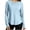 Blue, variant on TIMIFIS Women's Workout Tops UPF 50+ Sun Protection Crew Neck Long Sleeve T Shirts Outdoor Lightweight Hiking Clothing