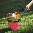 thumbnail image 4 of 3.94 Inch Small Flower Pots Plastic Planters - 3D Textured Outdoor Indoor Garden Pots with Drain Holes - Weather-Resistant Lightweight Plant Containers for Porch Patio Deck Windowsill Decor, 4 of 5