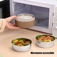 thumbnail image 4 of SLYNSHome Boîte à Lunch en Acier Inoxydable 304, Contenant Isotherme Isolé pour Aliments, Pot Alimentaire Chaud et Froid pour Bureau et Camping - Brun, 4 of 7