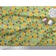 thumbnail image 3 of Soimoi Polyester Crepe Fabric Leaves & Reindeer Animal Decor Fabric Printed Yard 42 Inch Wide, 3 of 3