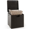 thumbnail image 1 of Costway Coffre de Terrasse de 28 Gallons pour l'Extérieur, Contenant de Rangement Imperméable pour Outils et Jouets, Brun, 1 of 10