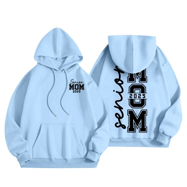 WEAIXIMIUNG Cropped Sweatshirt Jacket Ladies Senior Mom 2025 Shirt 2025 Graduating Class Sweatshirt T Shirt Alphabet Print Long Sleeved Hoodieladies Senior Mom 2025 Shirt 2025 Graduating Class