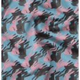 thumbnail image 1 of Soimoi Blue Silk Fabric Bunny Rabbit Animal Print Fabric by the Yard 42 Inch Wide, 1 of 6