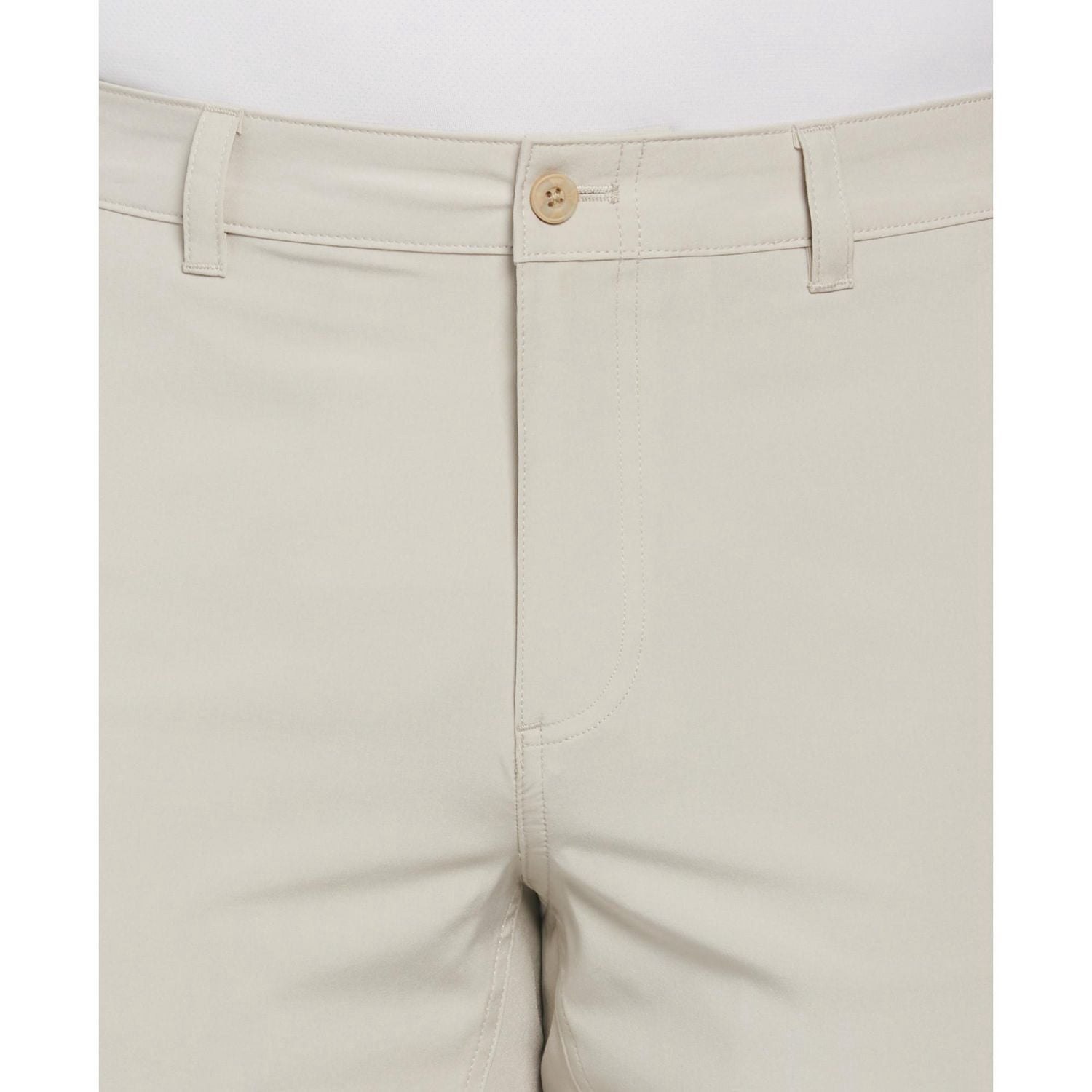 Short pour homme PGA Tour Course Essentials 8" à devant plat avec ceinture élastique et poche multimédia