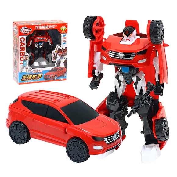 Figurine d'Action de Bureau Garçons pour Enfants Éducative Transformer Jouet Maison Voiture Robot