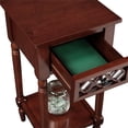 thumbnail image 4 of French Country Table d'Appoint de Luxe Khloe à un Tiroir avec Tablette en Bois d'Acajou, 4 of 8