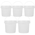 thumbnail image 1 of 5pcs Plastic Bucket With Handle Water Bucket Portable Lidded Bucket Wash Bucket for Farm 2L, 1 of 6