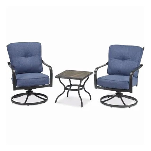 Four Seasons Courtyard Beaumont Ensemble de Conversation à Assise Profonde 3 Pcs, Gris/brun