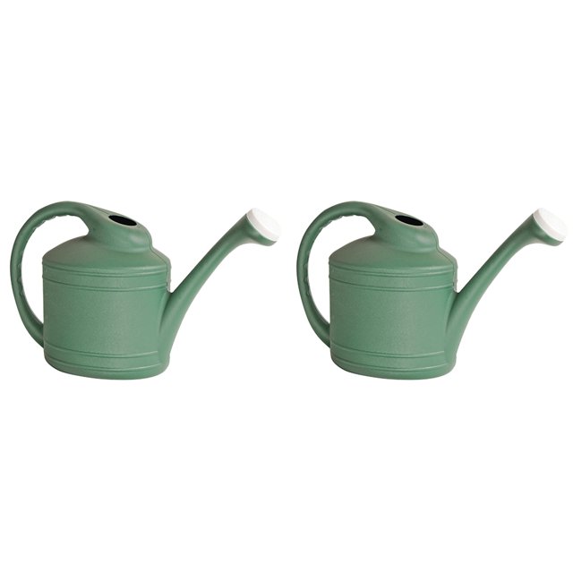Southern Patio Large 2 Gallon Plastic Garden Plant Watering Can (2 Pack)